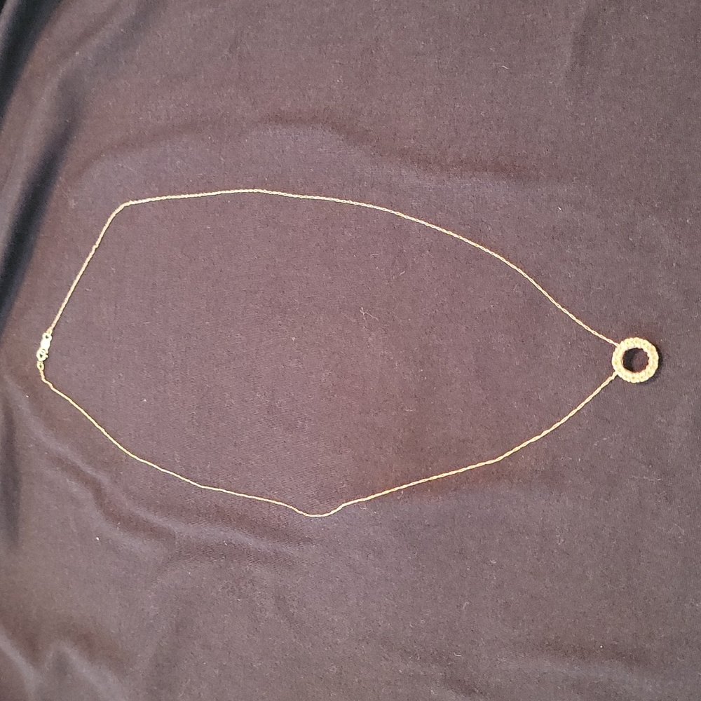 EUC fine jewelry necklace with gemstone pendant